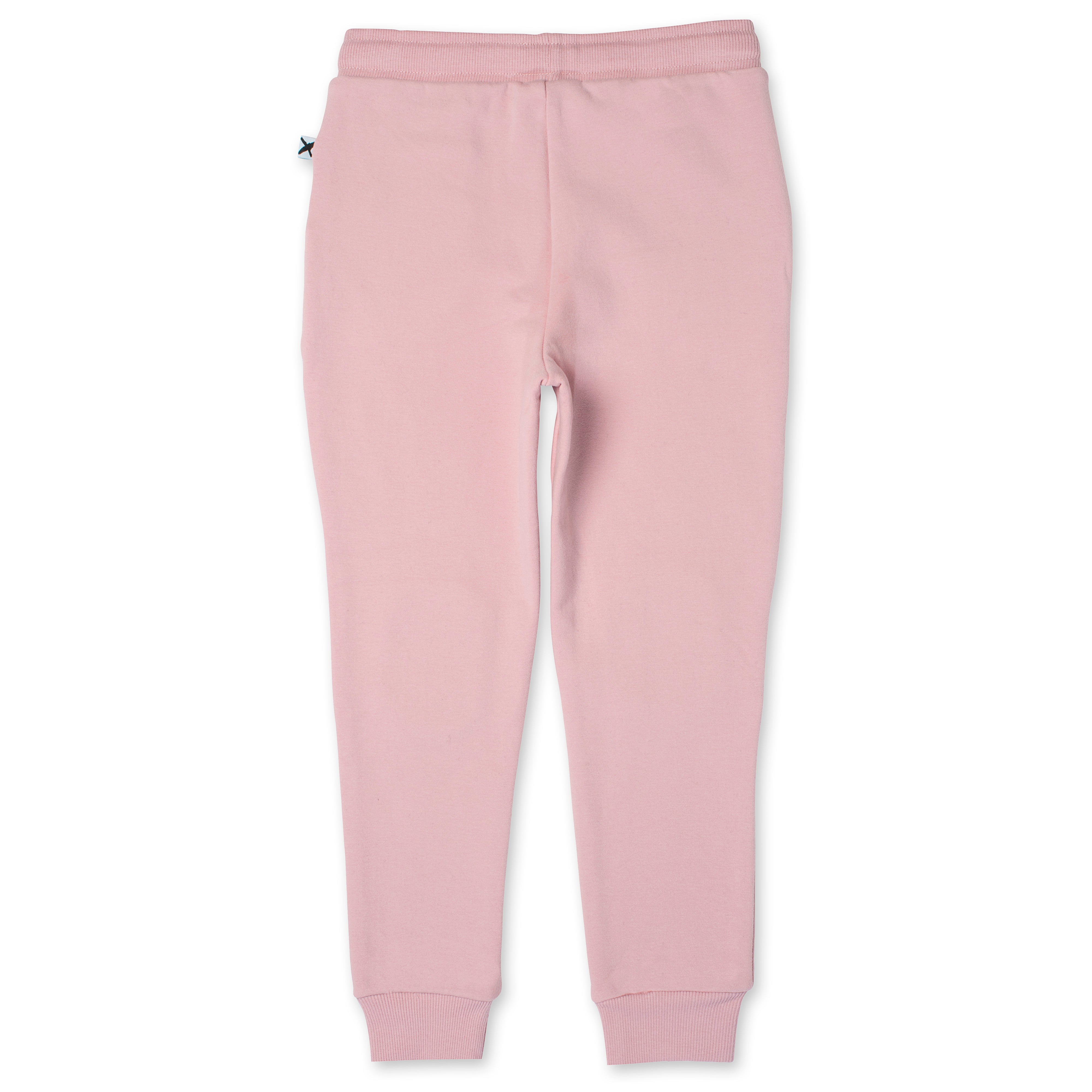 Minti - Flower Patch Furry Trackies - Muted Pink