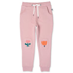 Load image into Gallery viewer, Minti - Flower Patch Furry Trackies - Muted Pink
