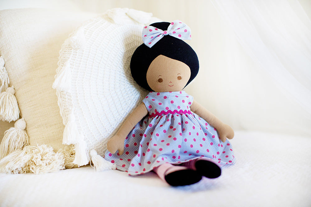 Alimrose - Maggie Doll 52cm - Berry Polka