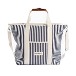 Load image into Gallery viewer, Business &amp; Pleasure Co - The Cooler Tote Bag - Lauren&#39;s Navy Stripe

