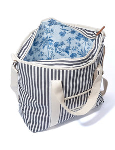 Business & Pleasure Co - The Cooler Tote Bag - Lauren's Navy Stripe