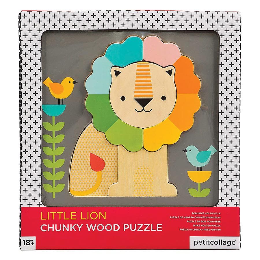 Petit Collage - Little Lion Chunky Wood Puzzle