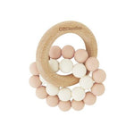 Load image into Gallery viewer, OB Designs - Blush Pink Eco-Friendly Teether / Organic Beechwood Silicone Toy
