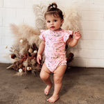 Load image into Gallery viewer, Snuggle Hunny Kids - Pink Wattle Short Sleeve Bodysuit
