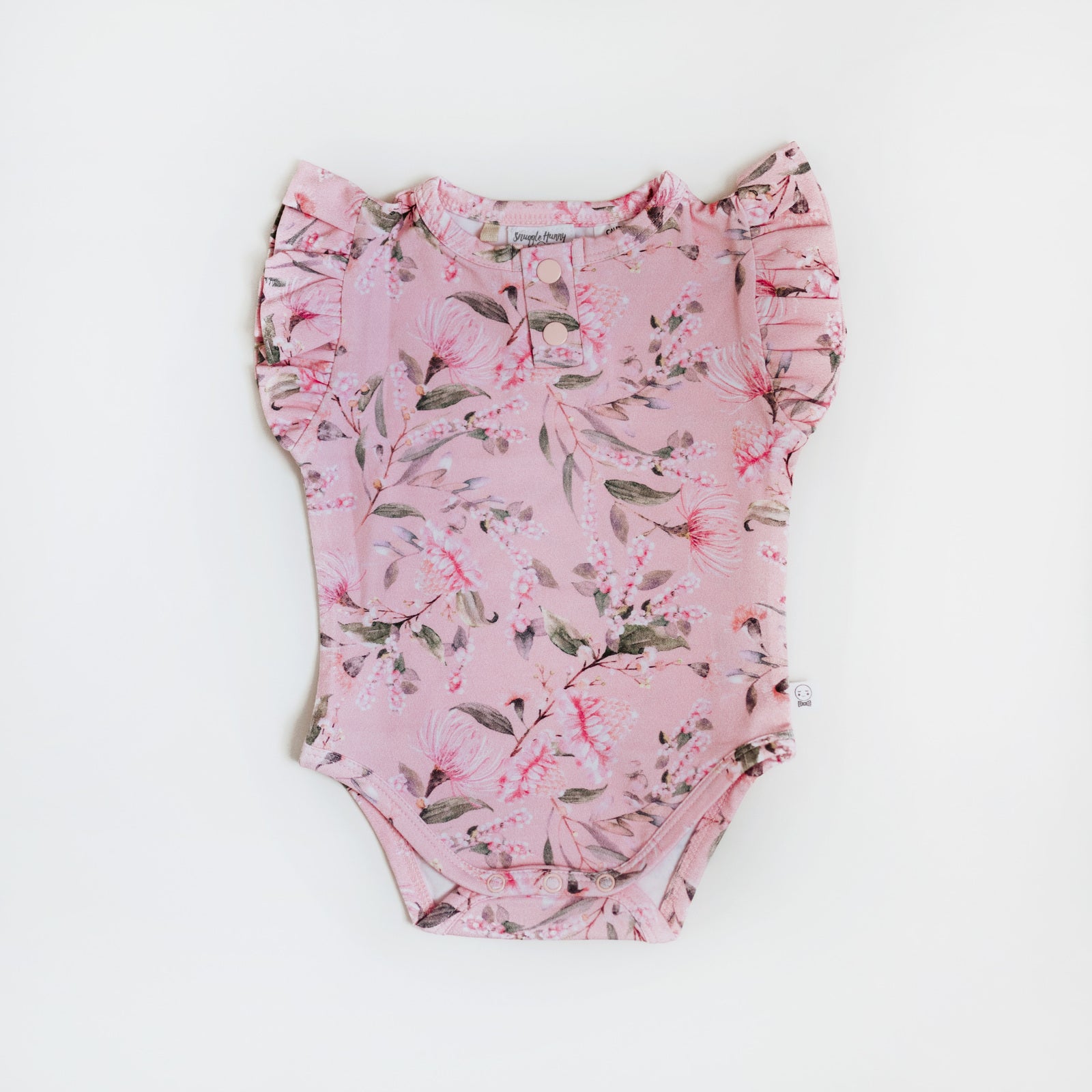 Snuggle Hunny Kids - Pink Wattle Short Sleeve Bodysuit