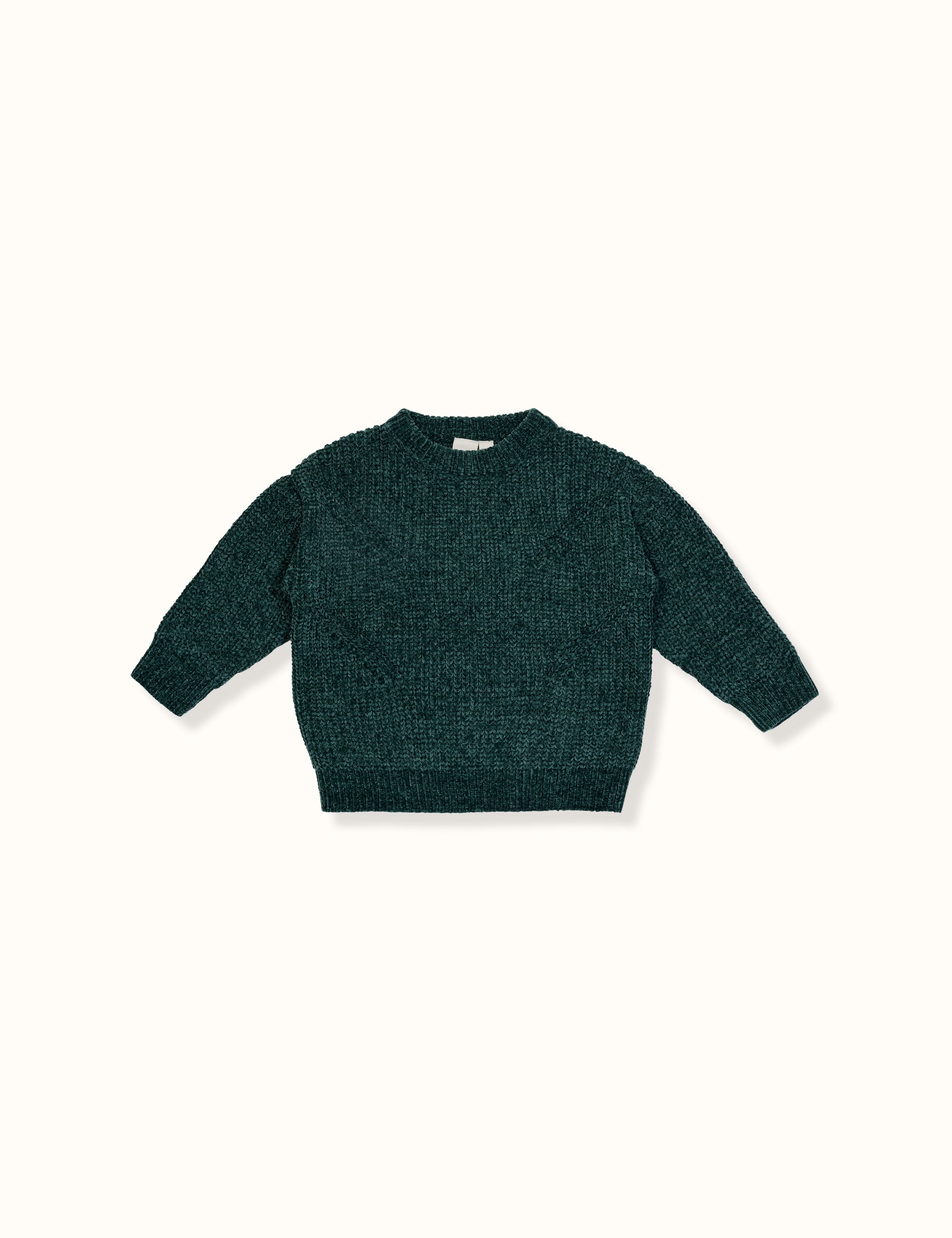 Goldie + Ace - Poppy Chenille Relaxed Crop Sweater (Forest)