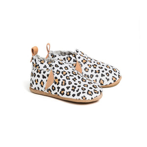 Pretty Brave - Slip On Baby Shoes (White Leopard)