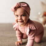 Load image into Gallery viewer, Snuggle Hunny Kids - Rose Ribbed Topknot
