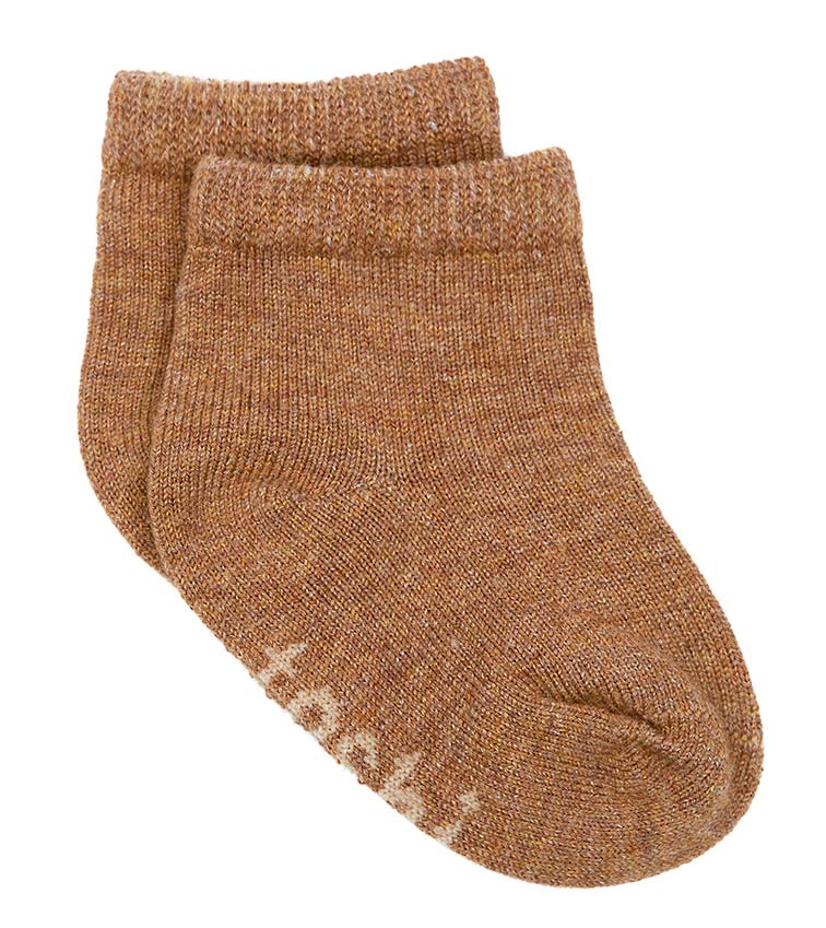Toshi - Organic Dreamtime Ankle Socks - Walnut