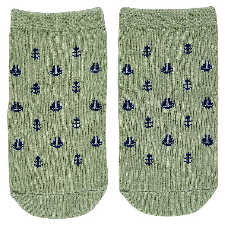 Toshi - Organic Baby Socks Jacquard (Nautical)