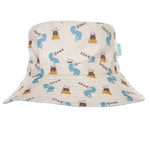 Load image into Gallery viewer, Acorn - Dino-Roar Bucket Hat (Nature/Blue/Brown)
