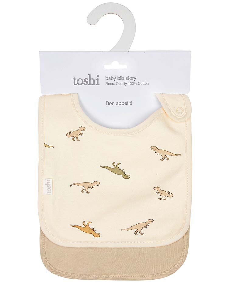Toshi - Baby Bib Story 2pcs - Dinosauria