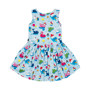 Rock Your Baby - Pool Party Sleeveless Drop Waist Dress