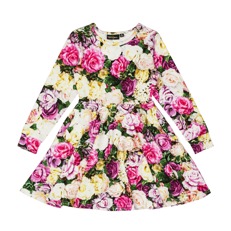 Rock Your Baby - Flower Wall Waisted Dress