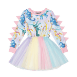 Load image into Gallery viewer, Rock Your Baby - Dinosaur Parade Long Sleeve Circus Dress
