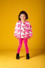 Load image into Gallery viewer, Rock Your Baby - Sherpa Heart Faux Sherpa Jacket
