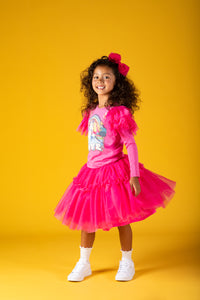 Rock Your Baby - Hot pink Glitter Tulle Skirt