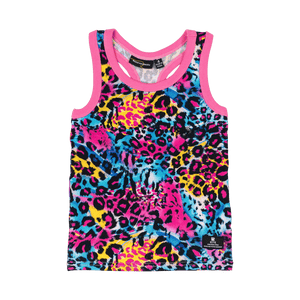 Rock Your Baby - Blue Miami Leopard Singlet
