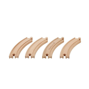 EverEarth - 4pc Curved Train Track