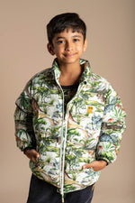 Load image into Gallery viewer, Rock Your Baby - Dino Jungle Puff Padded Jacket

