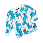 Load image into Gallery viewer, Rock Your Baby - Blue Rex Roar Boxy Fit T-Shirt
