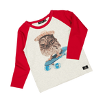 Load image into Gallery viewer, Rock Your Baby - Owl Skate Long Sleeve T-Shirt

