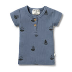 Load image into Gallery viewer, Wilson &amp; Frenchy - Organic Rib Henley Tee - Billie Boats
