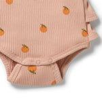 Load image into Gallery viewer, Wilson &amp; Frenchy - Organic Rib Ruffle Bodysuit - Little Orange
