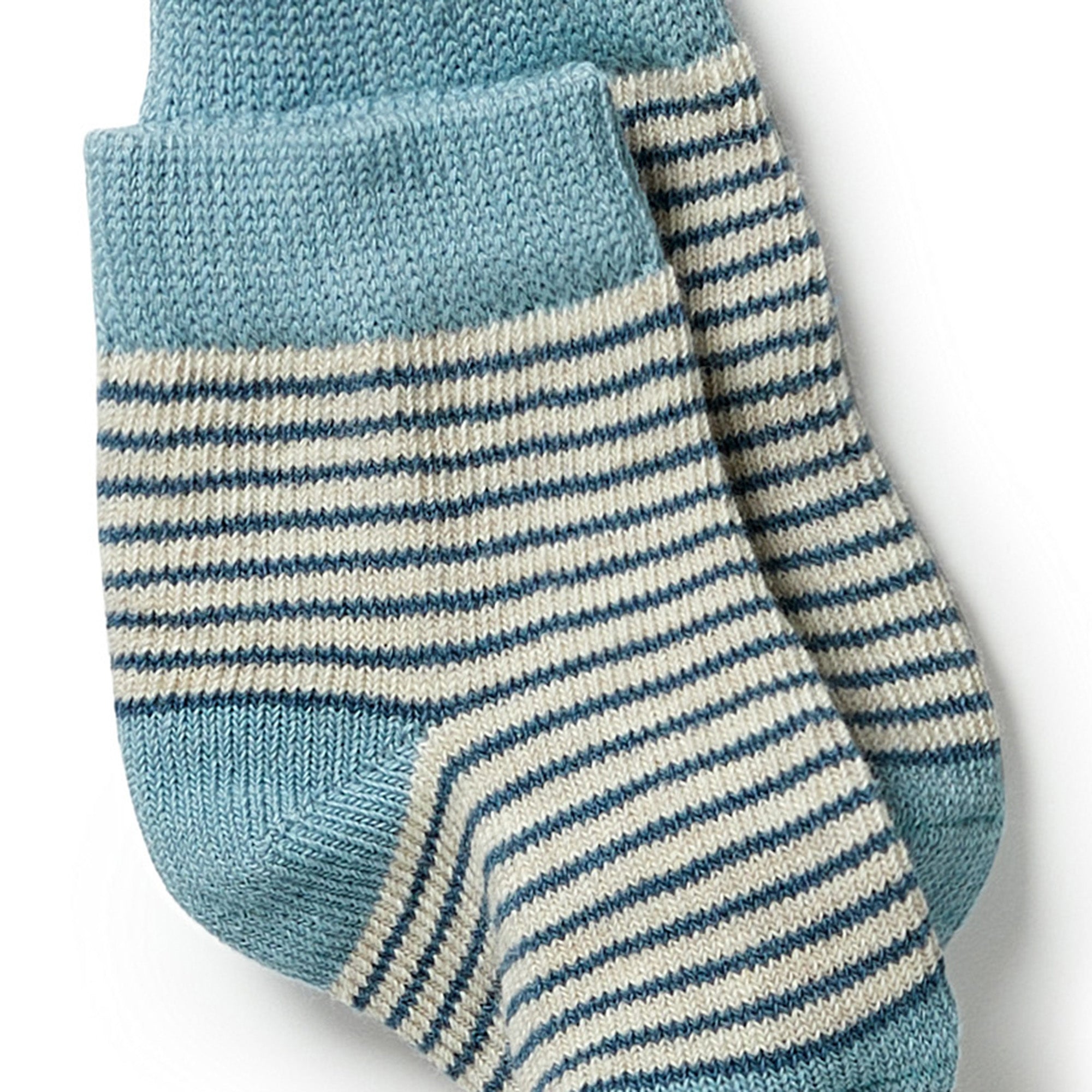 Wilson & Frenchy - Organic 3 Pack Baby Socks - Bluestone/Sterling/Oatmeal