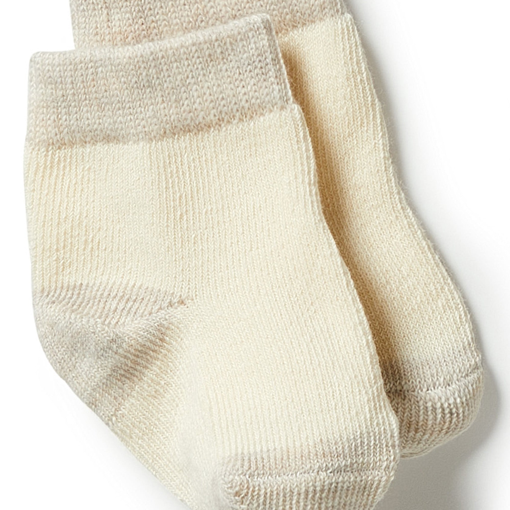 Wilson & Frenchy - Organic 3 Pack Baby Socks - Nougat/Eggnog/Oatmeal