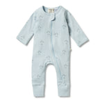 Load image into Gallery viewer, Wilson &amp; Frenchy - Organic Rib Zipsuit with Feet - Little Penguin
