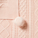 Load image into Gallery viewer, Wilson &amp; Frenchy - Knitted Mini Cable Blanket - Blush
