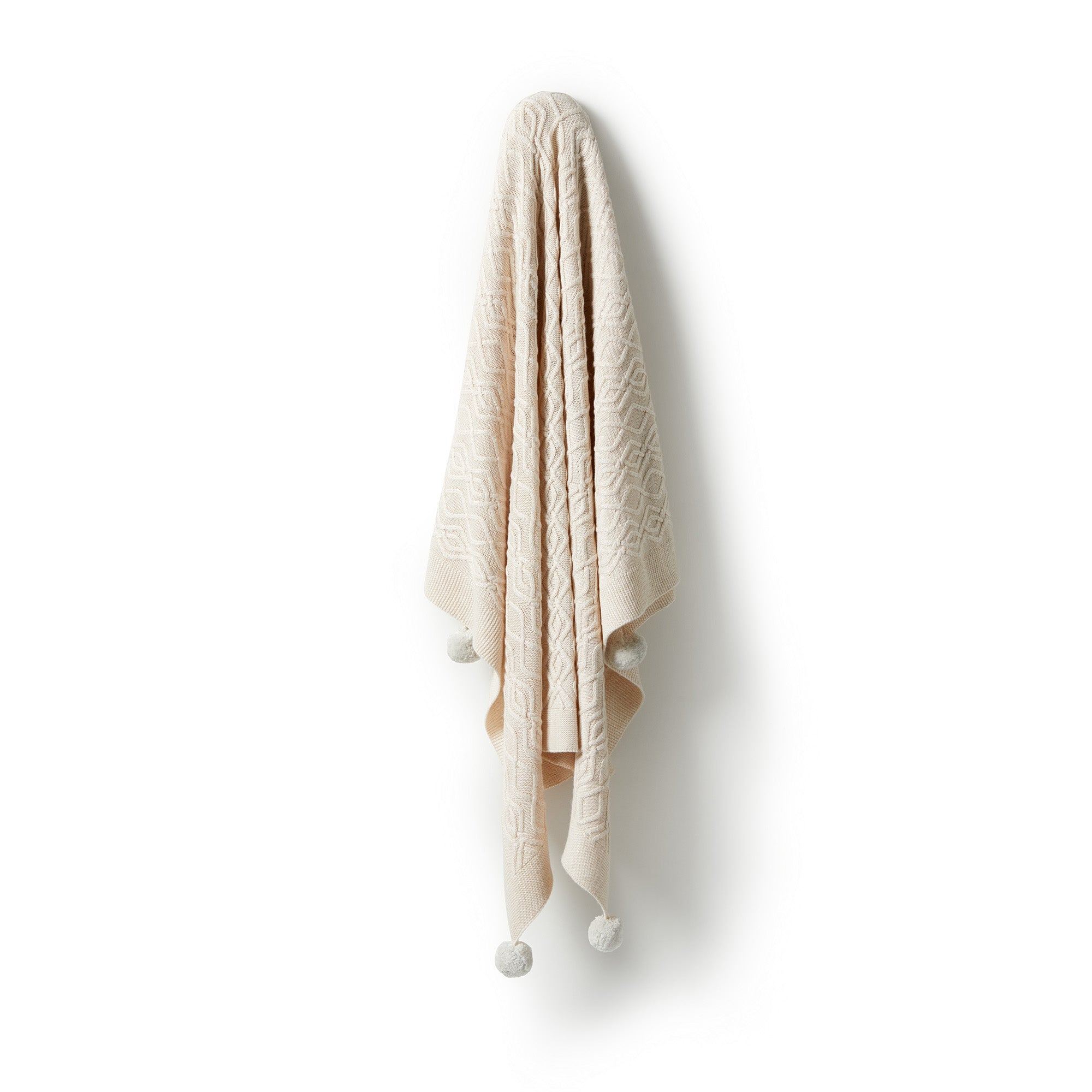 Wilson & Frenchy - Knitted Cable Blanket - Sand Melange