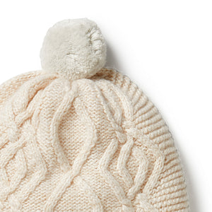 Wilson & Frenchy - Knitted Cable Hat - Sand Melange