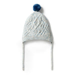 Load image into Gallery viewer, Wilson &amp; Frenchy - Knitted Cable Bonnet - Bluestone Fleck
