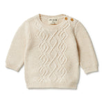 Load image into Gallery viewer, Wilson &amp; Frenchy - Knitted Cable Jumper - Sand Melange
