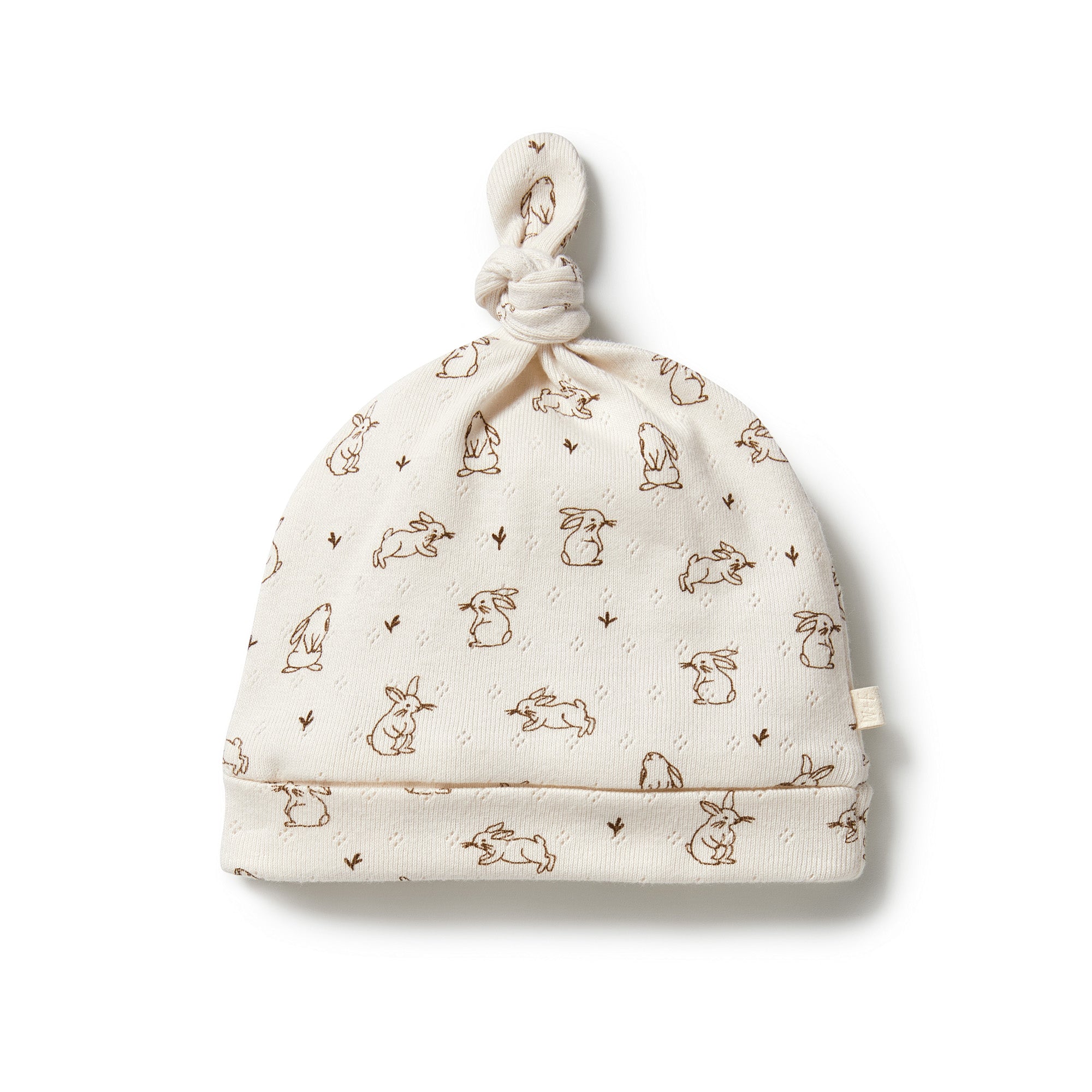 Wilson & Frenchy - Organic Pointelle Knot Hat - Bunny Love