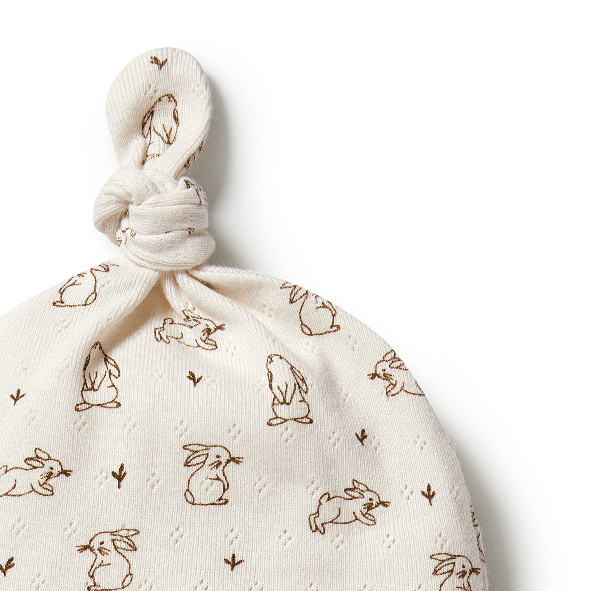 Wilson & Frenchy - Organic Pointelle Knot Hat - Bunny Love
