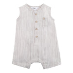 Load image into Gallery viewer, Bebe - Edward Sleeveless Romper (Taupe Stripe)
