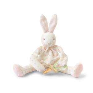 Soft Bunny Comforter & Dummy Holder (Pink Polka Dots)