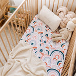 Load image into Gallery viewer, Snuggle Hunny Kids - Rainbow Baby Fitted Cot Sheet

