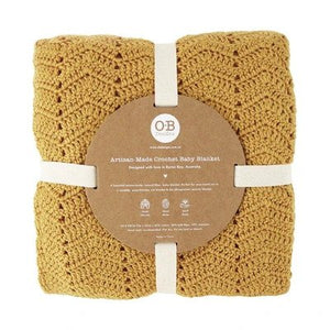 OB Designs - Turmeric Handmade Crochet Baby Blanket