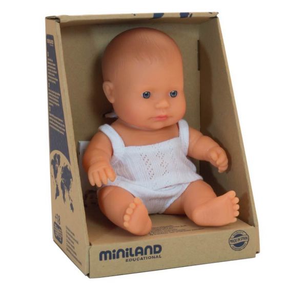 Miniland - Baby Girl Doll Caucasian 21cm