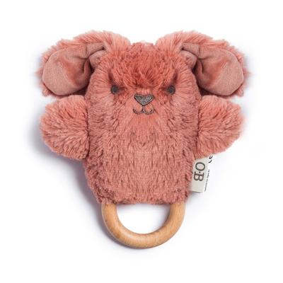 OB Designs - Wooden Teether / Baby Rattle & Teething Ring - Bella Bunny